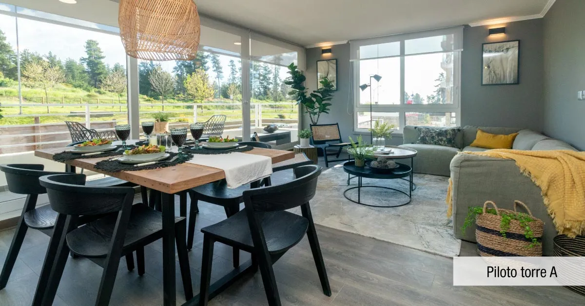 Living comedor amplio con diseño moderno