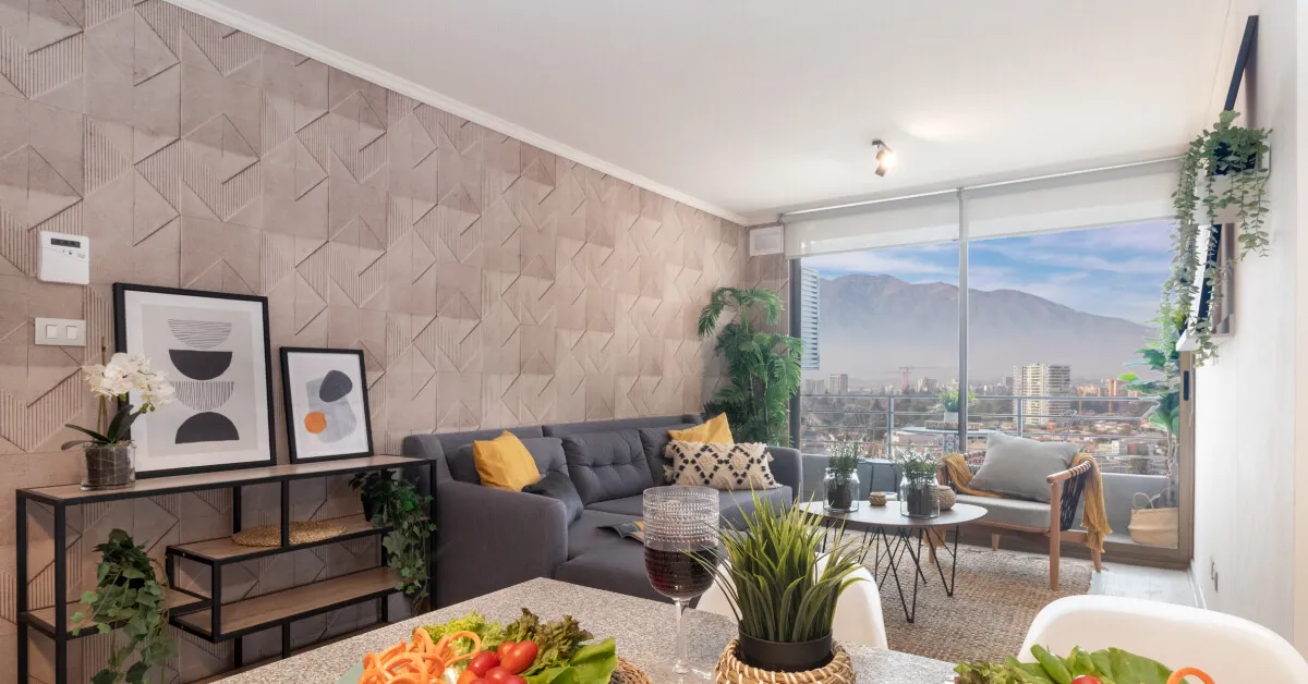 Living comedor amplio con vista panorámica